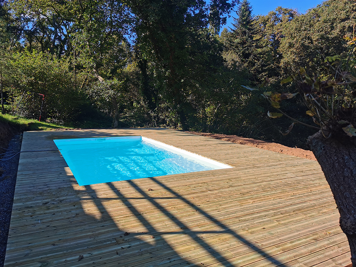 installation piscine et terrasse en bois